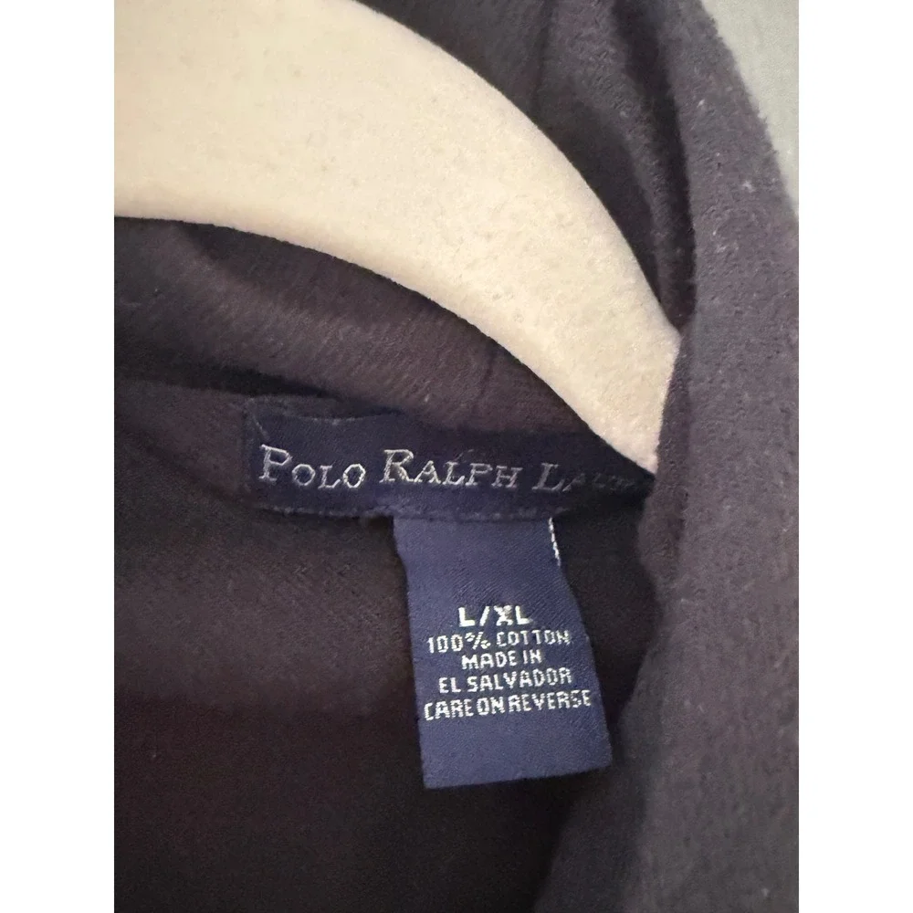 Polo Ralph Lauren Mens Navy Blue Cotton Knit Robe L/XL Shawl Collar Red Pony